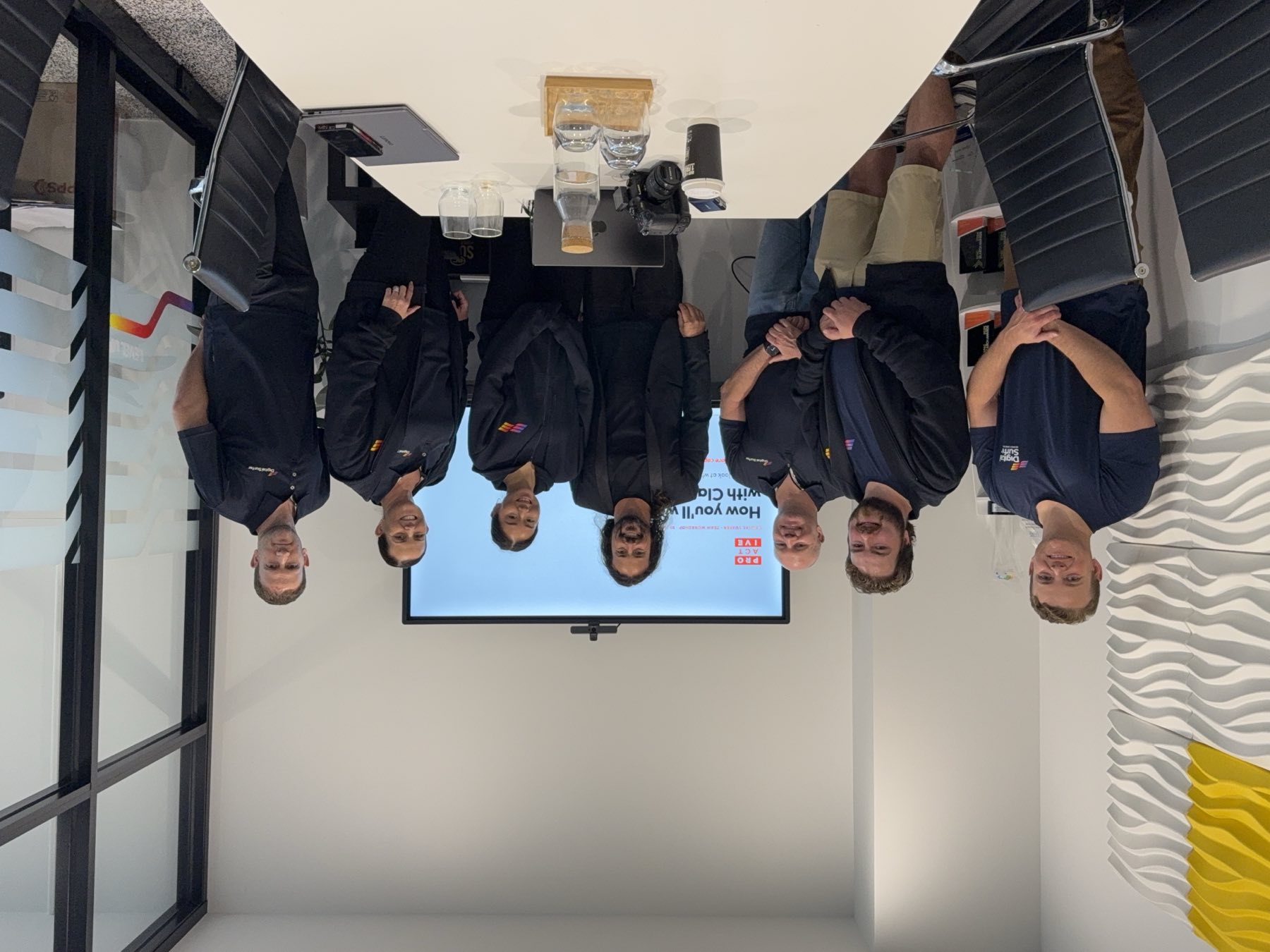 A team workshop in progress at the Digital Surfer office